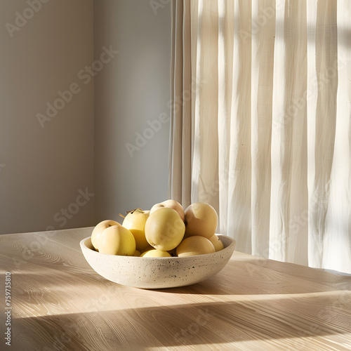 Bowl of Apples on Table