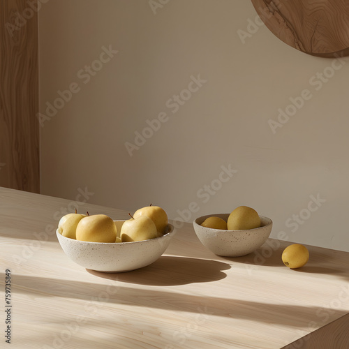Bowl of Apples on Table