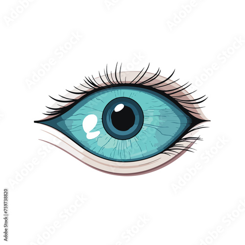 Eye icon - vector flat vector illustration isloated