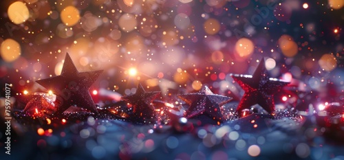 a christmas background of stars in various colors