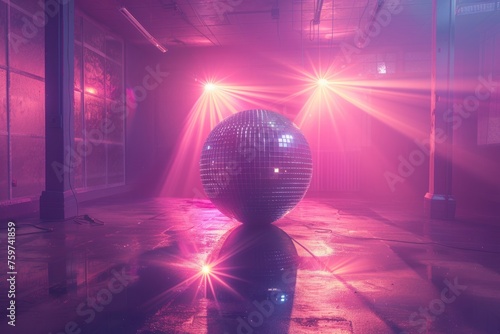 disco ball with spotlights