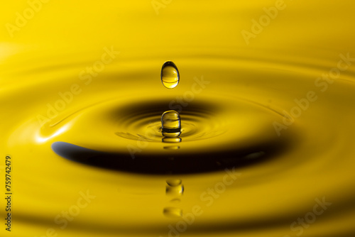 Creative photography of water drops and water waves For use as a background image or wallpaper.