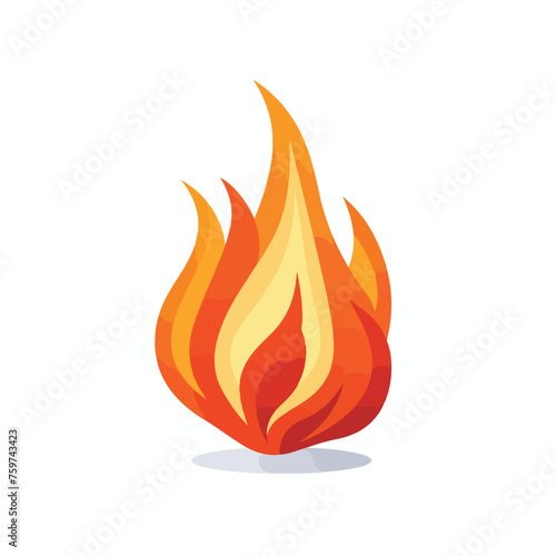 Fire flame icon. flat vector illustration isloated