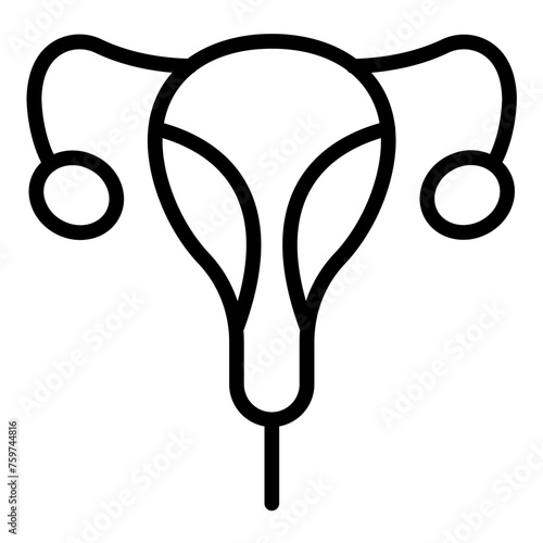 Vector Design Ovarian Cancer Icon Style