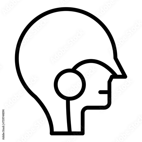 Vector Design Head and Neck Cancer Icon Style