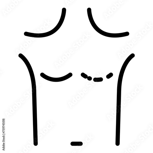 Vector Design Mastectomy Icon Style