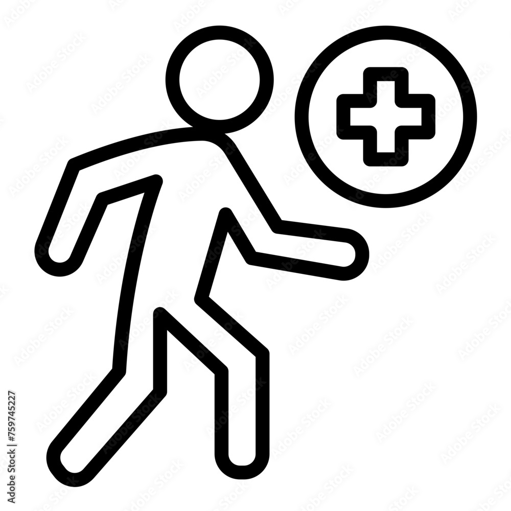 Vector Design Cancer Walk Icon Style Vector Design Cancer Walk Icon Style