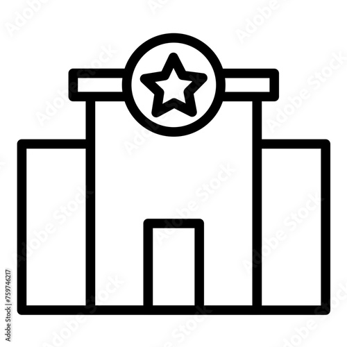 Vector Design Police Station Icon Style