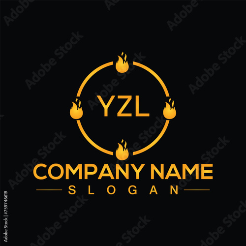 Creative monogram YZL letter logo design for company branding