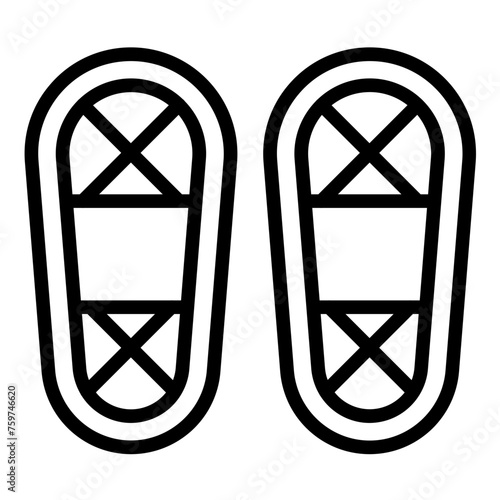 Vector Design Snowshoe Trail Icon Style