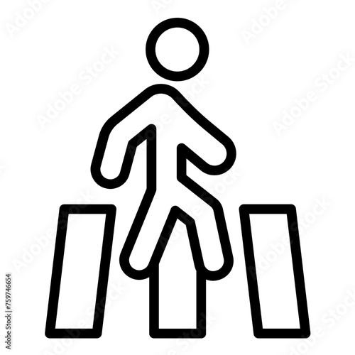 Vector Design Pedestrian Zone Icon Style