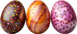 Colorful easter eggs, picture without background.