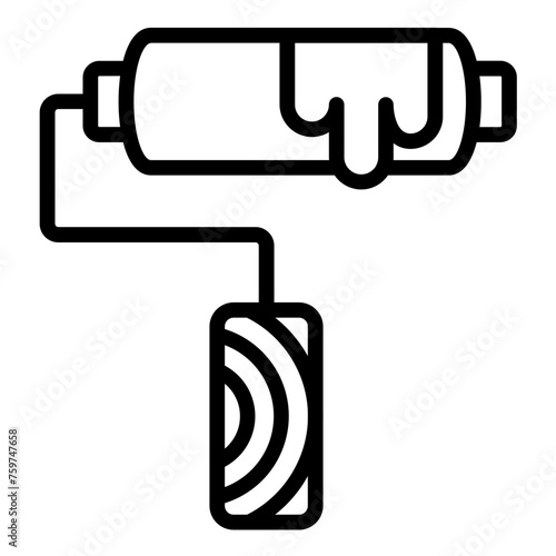 Vector Design Paint Roller Icon Style