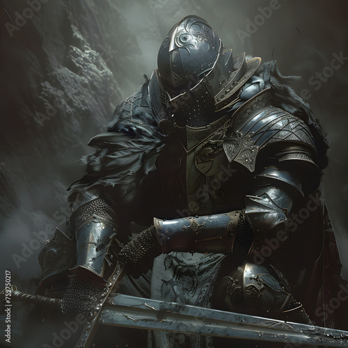 Epic Shadow Knight - Generative AI