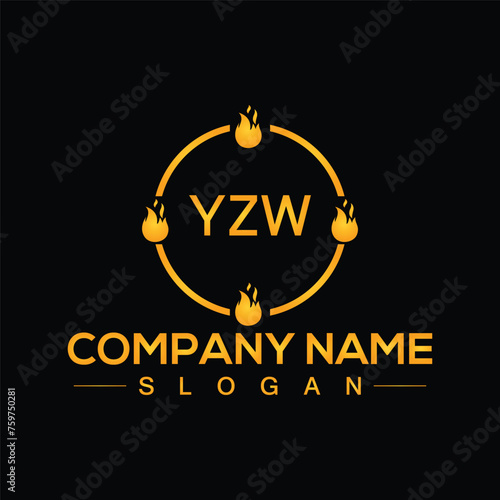 YZW initial letters unique logo design vector template for branding
