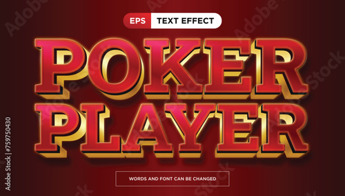 Poker Player Editable Text Effect Gold Jackpot Luxury Text Style