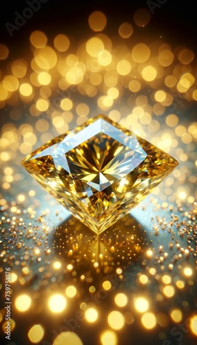 Luxurious golden diamond