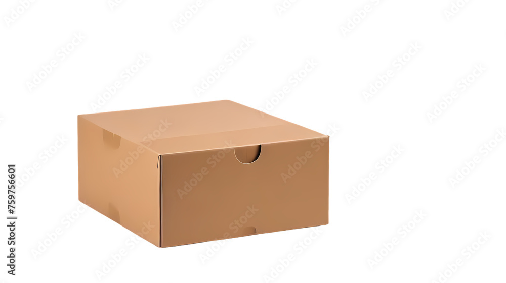 brown cardboard box Package transparent Backgroung