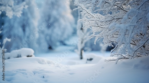 snow covered trees