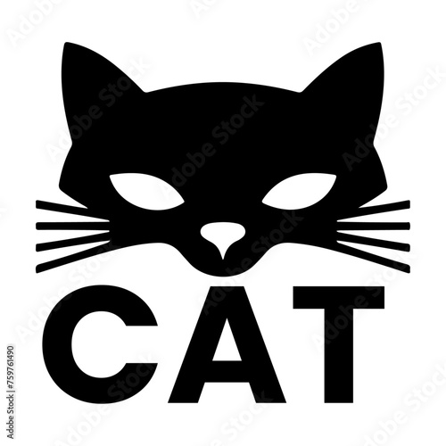 Cat logo vector art illustration black color, Cat Icon vector silhouette 14