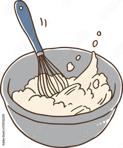 クリームを泡立てる