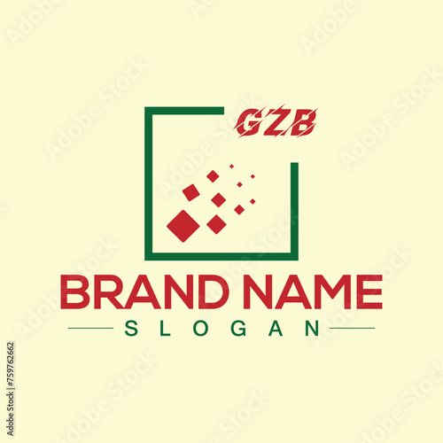 Letter GZB initial logo or monogram design photo