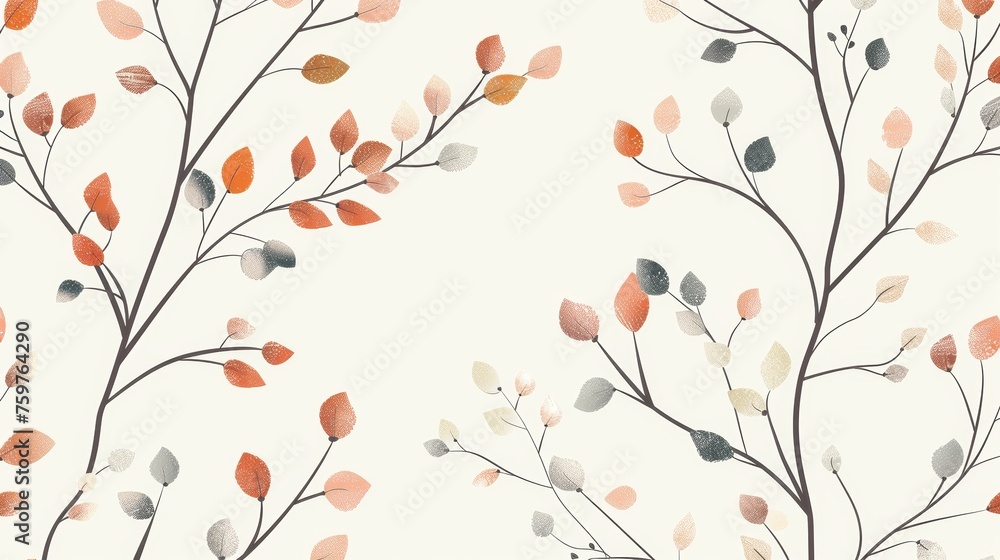 Repeating pink cherry blossom pattern for spring wallpaper or fabric design Repeating pink cherry blossom pattern for spring wallpaper or fabric design