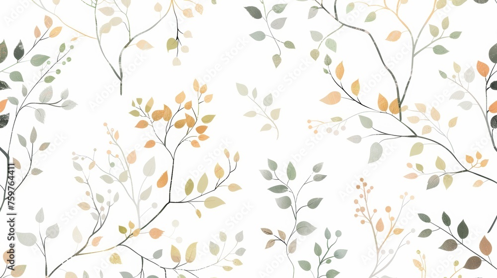 Repeat the pink cherry blossom pattern for a spring wallpaper Repeat the pink cherry blossom pattern for a spring wallpaper