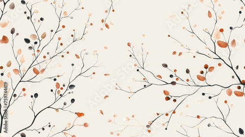 Repeat the pink cherry blossom pattern for a spring wallpaper 
