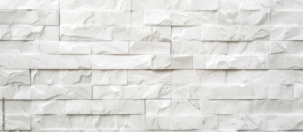Fototapeta premium White textured white wall tiles background
