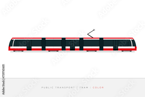 tram in Toronto, Canada. vector