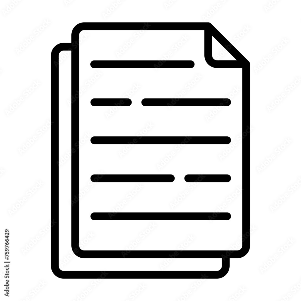 Document Icon Element For Design Document Icon Element For Design
