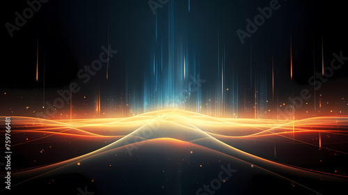 Connection pattern, cyberspace, digital art abstract background