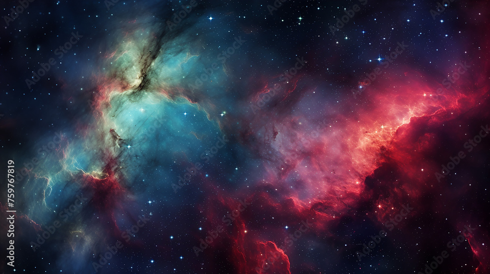 colorful astrophotography image of a nebulaic background