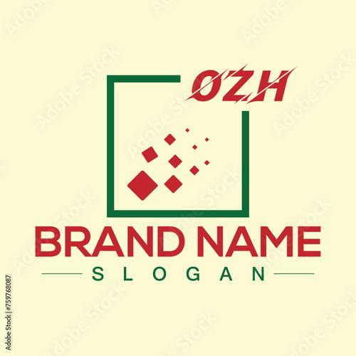 Letter OZH handwritten unique logo design for your business