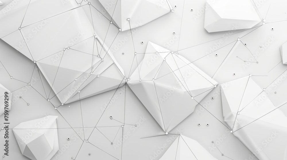 Fototapeta premium 3D technology illustration with geometric shapes