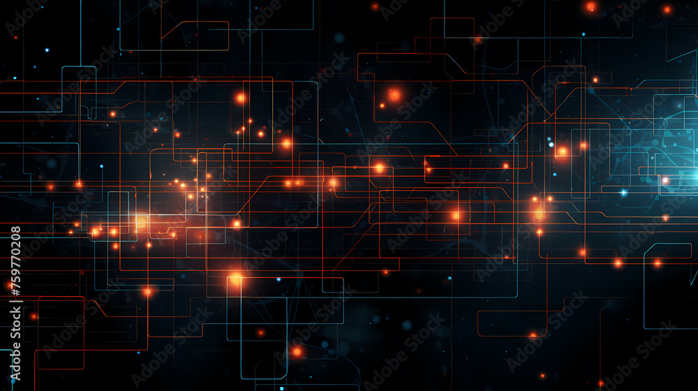 Obraz premium High tech theme, abstract background with textured lines and shapes