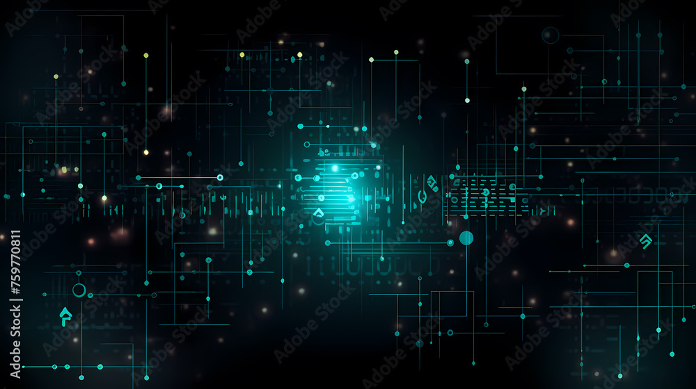 High tech theme, abstract background with textured lines and shapes