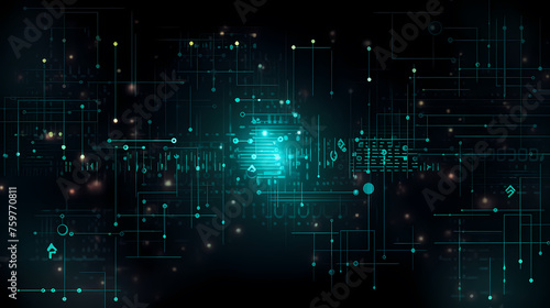 High tech theme, abstract background with textured lines and shapes