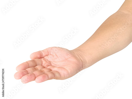 Man's hand. transparent background
