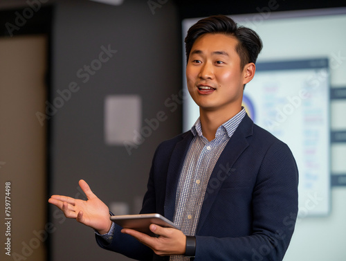 Wallpaper Mural A Asian professional presenting in a conference room  Torontodigital.ca
