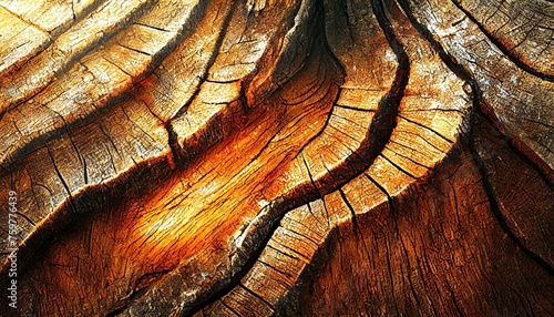 Illustration of texture background of a trunk of a tree that is cut. Close-up. 