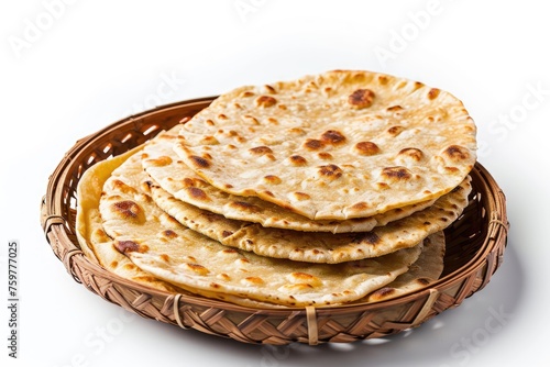 stack of chapati on a plate photo