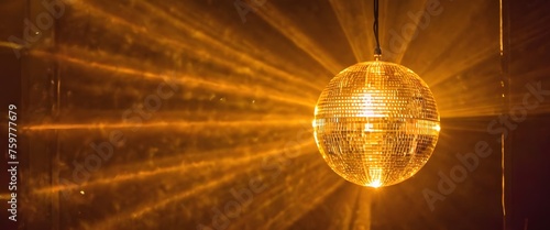 Accrochée dans le coin VIP du club, la boule à facette ambre crée une ambiance exclusive et sophistiquée, illuminant les cocktails raffinés et les échanges animés d'une lueur ambrée envoûtante