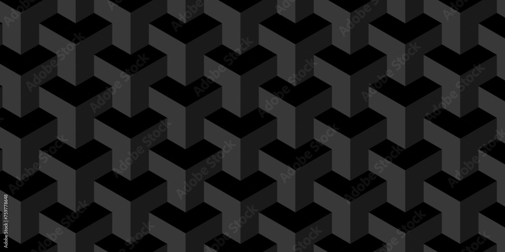 Modern abstract cubes geometric tile and mosaic wall grid backdrop hexagon technology wallpaper background. Black and gray geometric block cube structure backdrop grid triangle texture vintage design. Modern abstract cubes geometric tile and mosaic wall grid backdrop hexagon technology wallpaper background. Black and gray geometric block cube structure backdrop grid triangle texture vintage design.