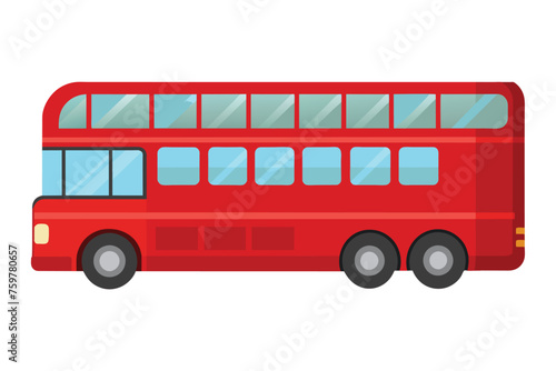 Red bus vector illustration artwork