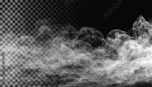 Adobe Illustrator Artwork Fog or smoke isolated transparent background. White cloudiness, mist, smog, dust, smoke, vapor PNG