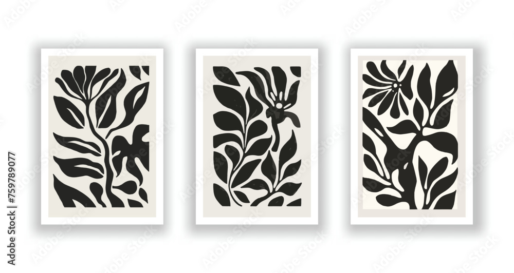 Chic Floral Abstracts: Trendy Matisse-Influenced Art for Modern Decor