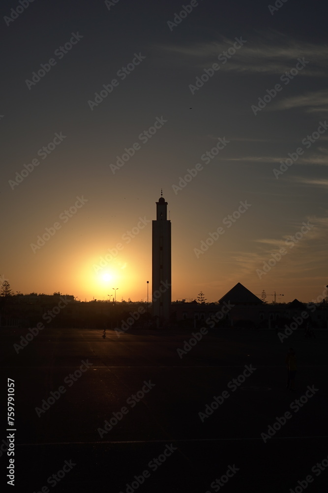 lighthouse at sunset