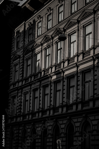 Photography building in the night